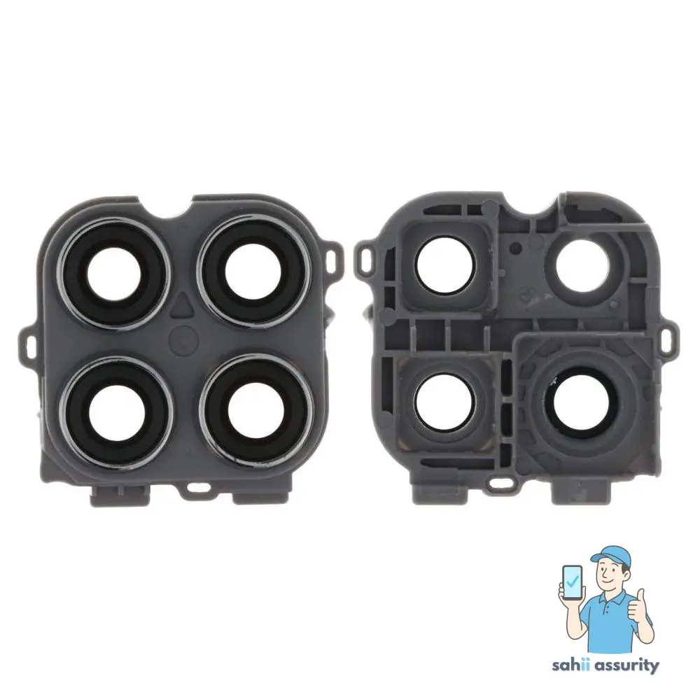 Camera Lens Glass with Frame for Motorola Moto G9 Power White